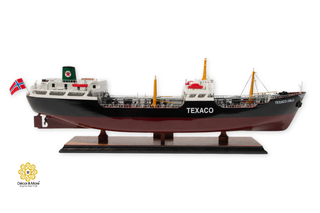 Texaco Oslo Wooden Ship Model 80cm – Handcrafted Maritime Display