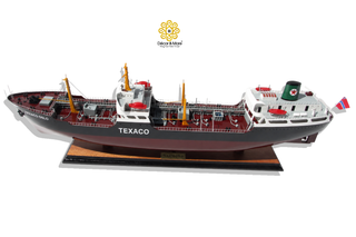 Texaco Oslo Wooden Ship Model 80cm – Handcrafted Maritime Display