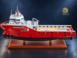 THIÊN ƯNG 01 Offshore Support Vessel Model - Handcrafted AHTS Ship Replica