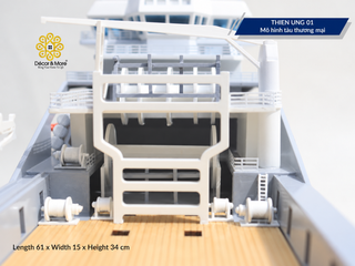 THIÊN ƯNG 01 Offshore Support Vessel Model - Handcrafted AHTS Ship Replica