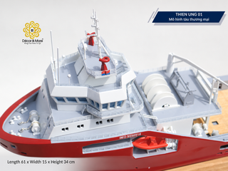 THIÊN ƯNG 01 Offshore Support Vessel Model - Handcrafted AHTS Ship Replica