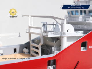 THIÊN ƯNG 01 Offshore Support Vessel Model - Handcrafted AHTS Ship Replica