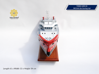 THIÊN ƯNG 01 Offshore Support Vessel Model - Handcrafted AHTS Ship Replica