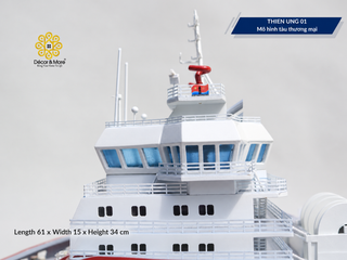 THIÊN ƯNG 01 Offshore Support Vessel Model - Handcrafted AHTS Ship Replica