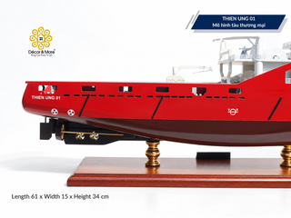 THIÊN ƯNG 01 Offshore Support Vessel Model - Handcrafted AHTS Ship Replica