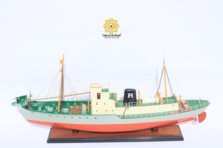 WHALE CATCHER R2 Wooden Ship Model 80cm - Handcrafted Nautical Display