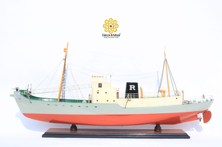 WHALE CATCHER R2 Wooden Ship Model 80cm - Handcrafted Nautical Display