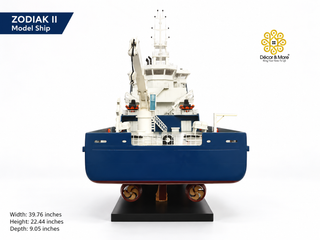 ZODIAK II Model Ship 101cm - Handcrafted Wooden Maritime Display